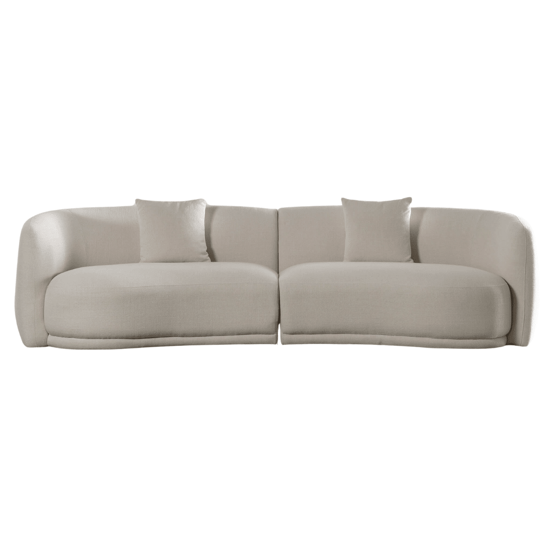 Rue Curved Modular Sofa Stone