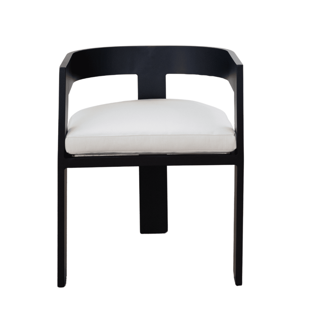 Rocco Outdoor Dining Chair Black + White