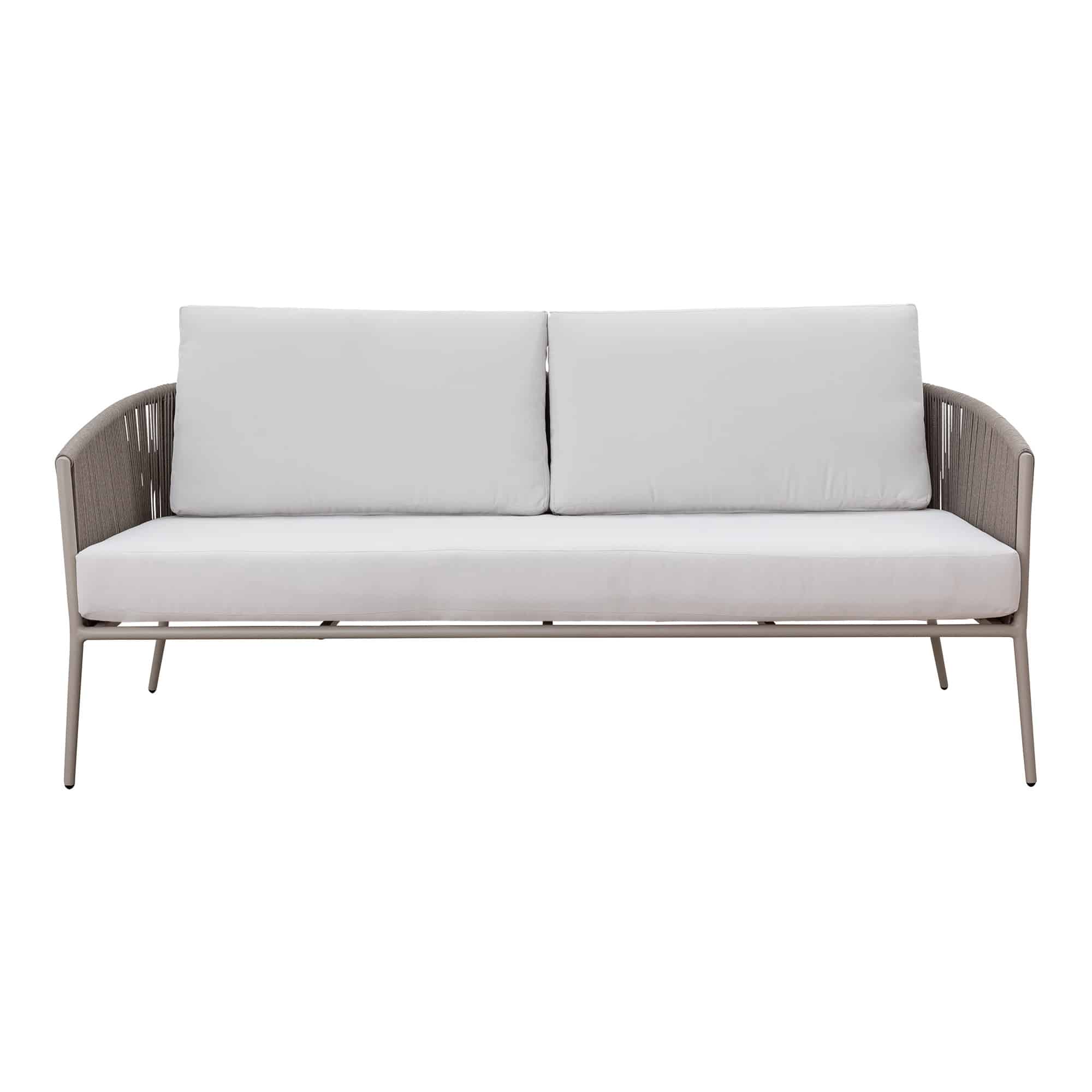 Capri Outdoor Sofa Taupe + White