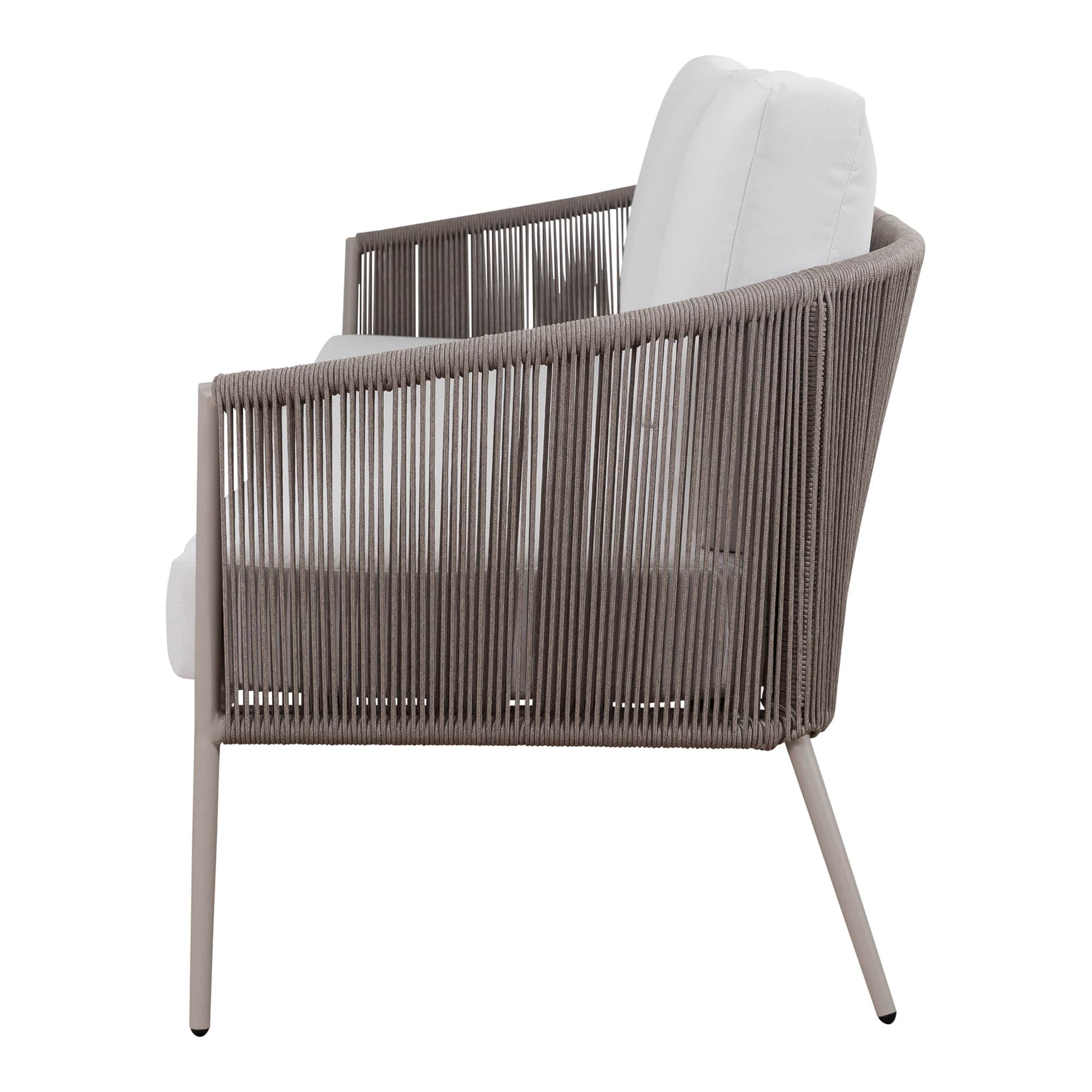 Capri Outdoor Sofa Taupe + White