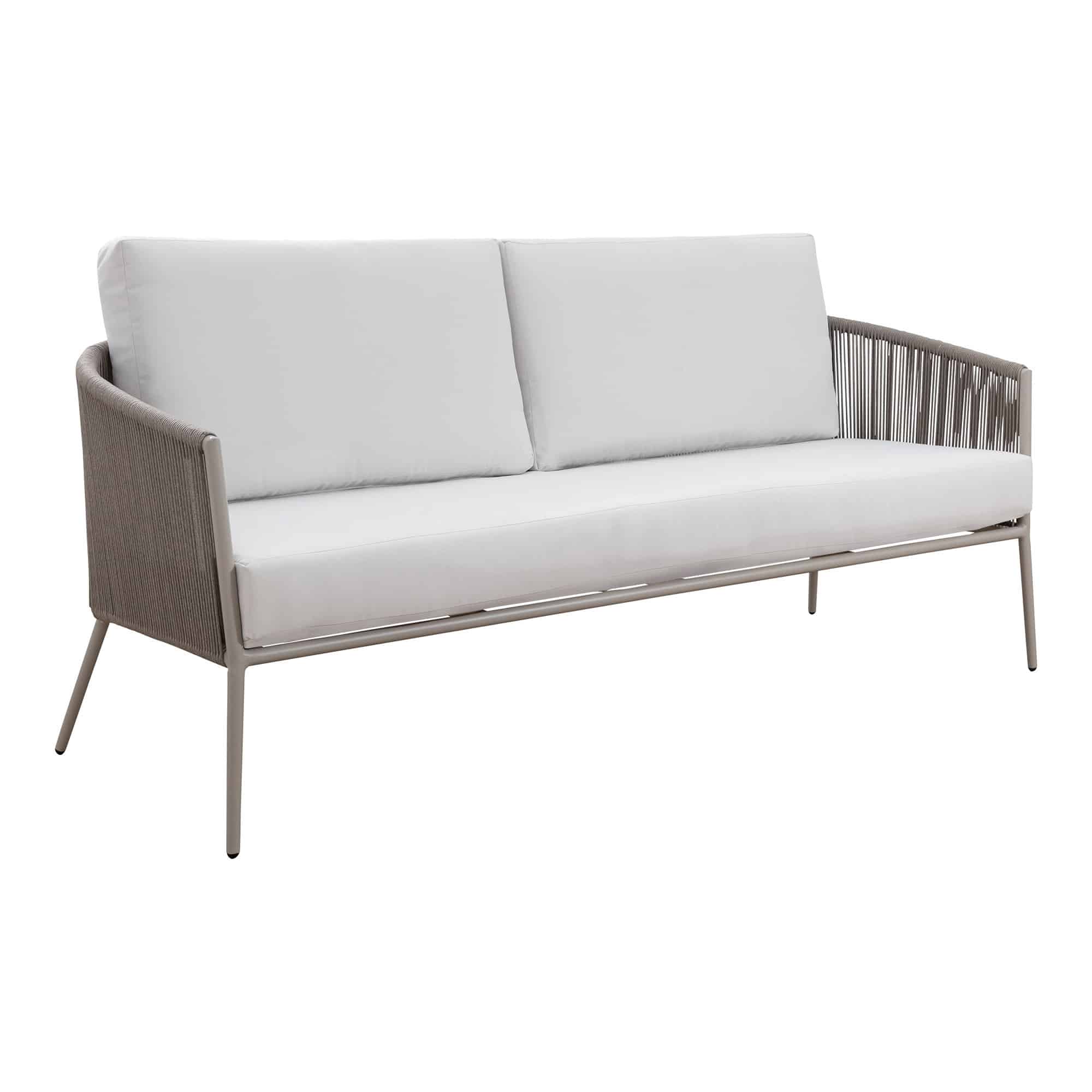 Capri Outdoor Sofa Taupe + White