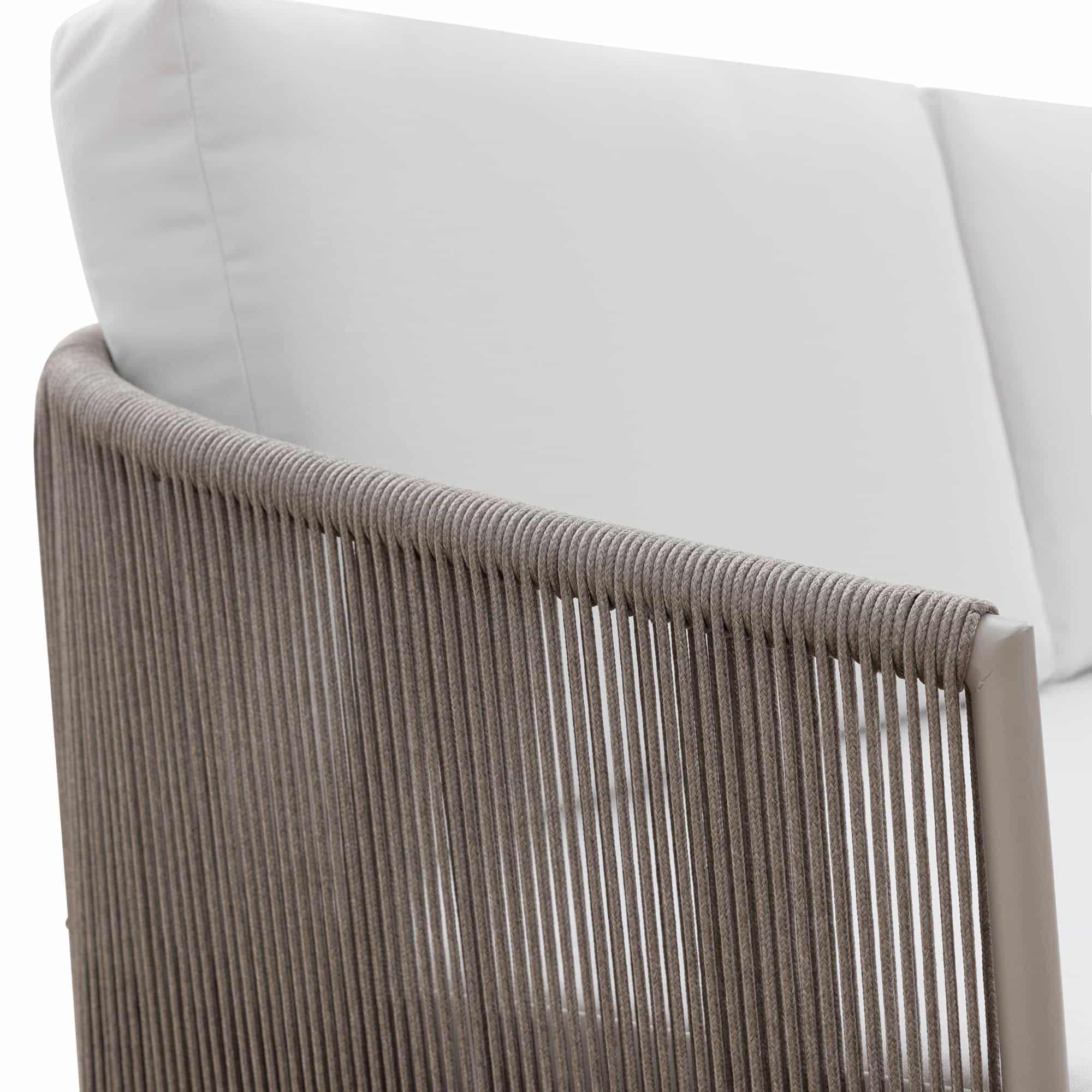 Capri Outdoor Sofa Taupe + White