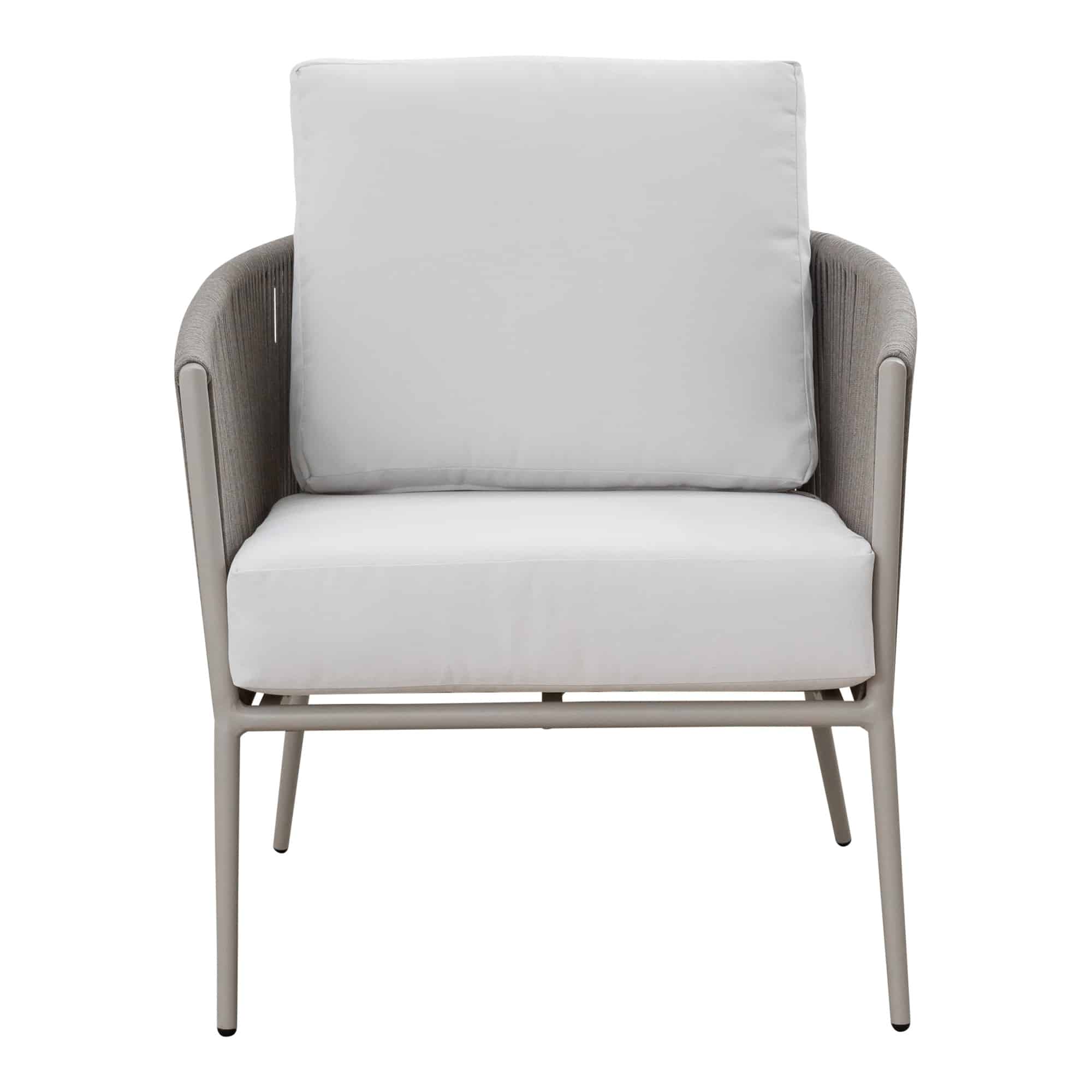 Capri Outdoor Armchair Taupe + White