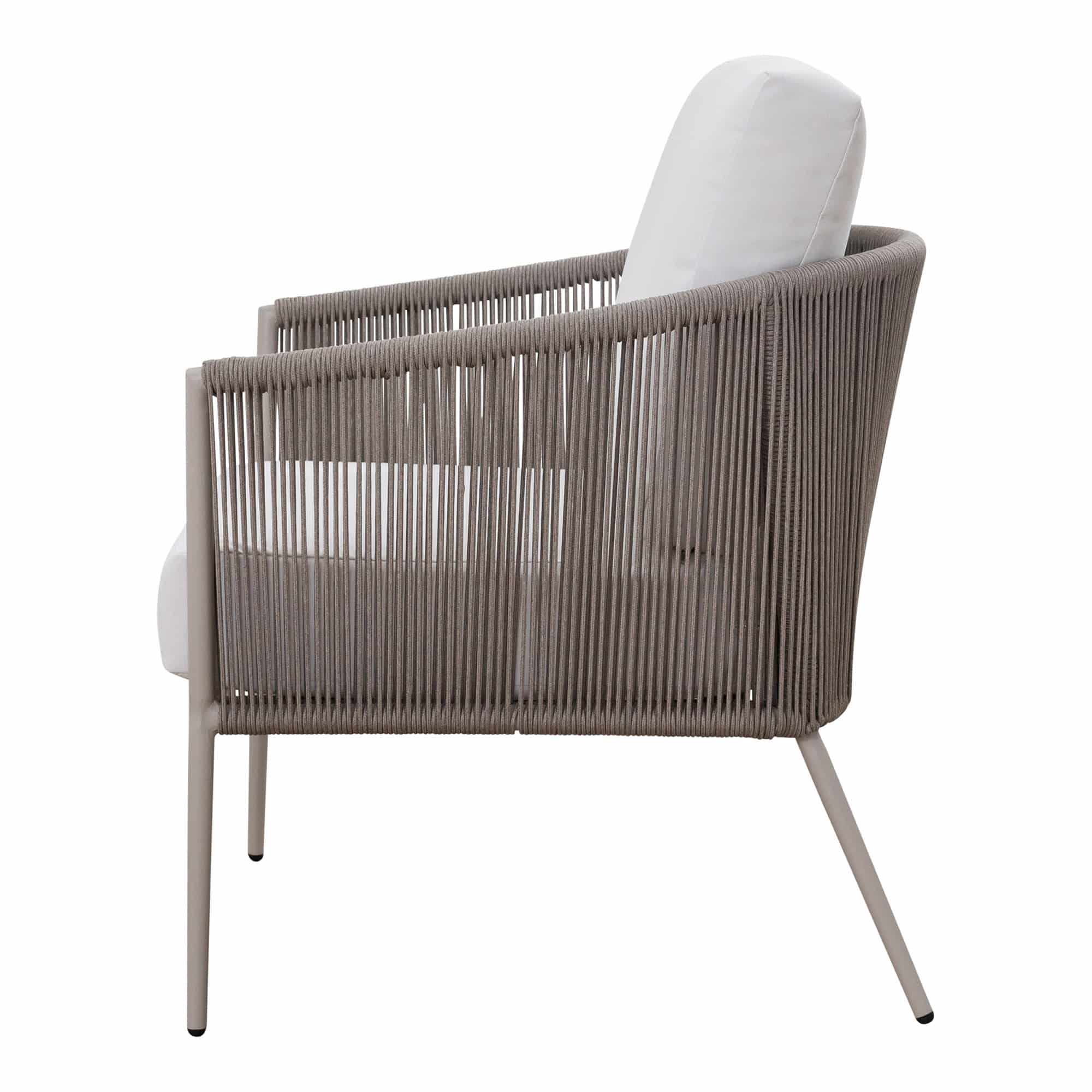 Capri Outdoor Armchair Taupe + White