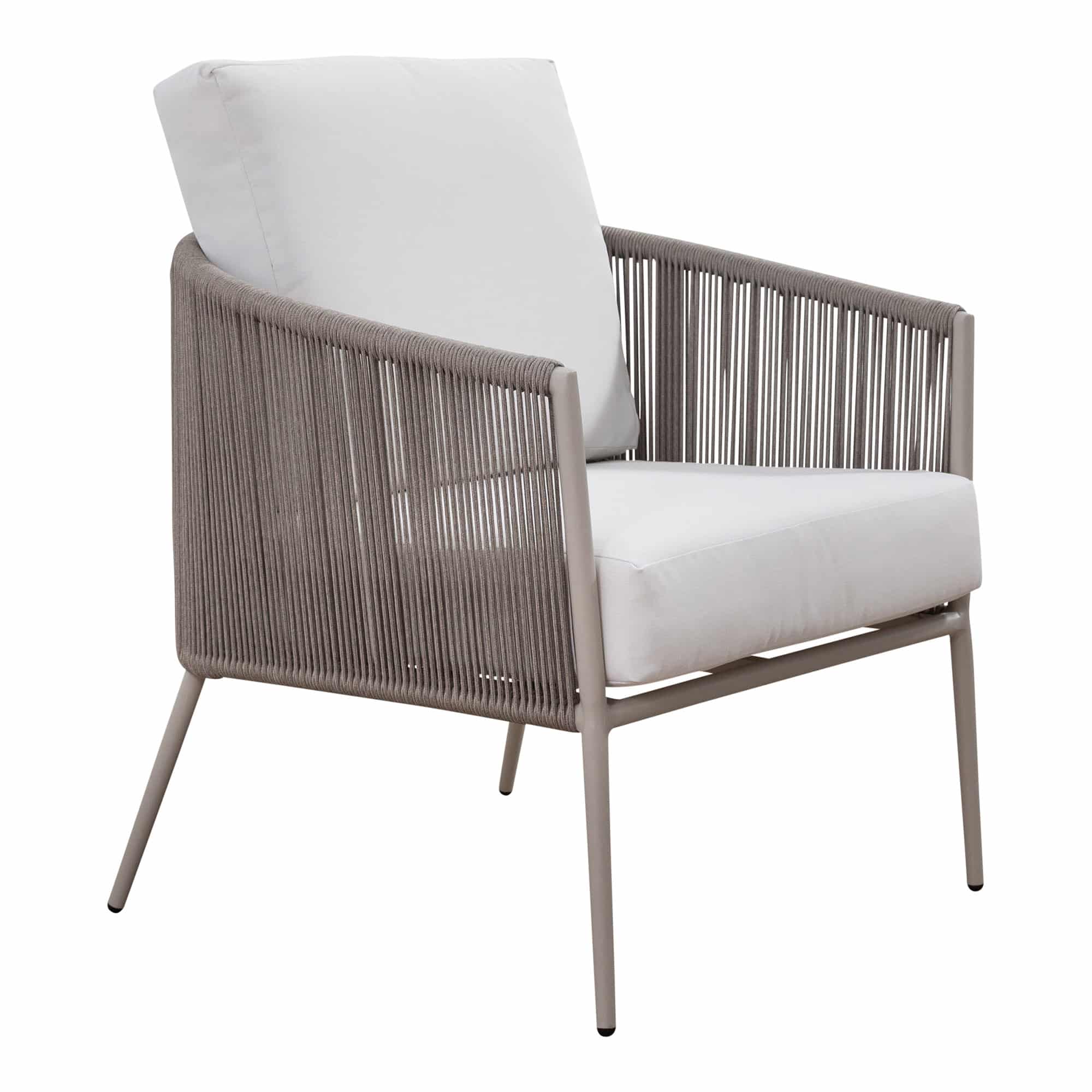 Capri Outdoor Armchair Taupe + White