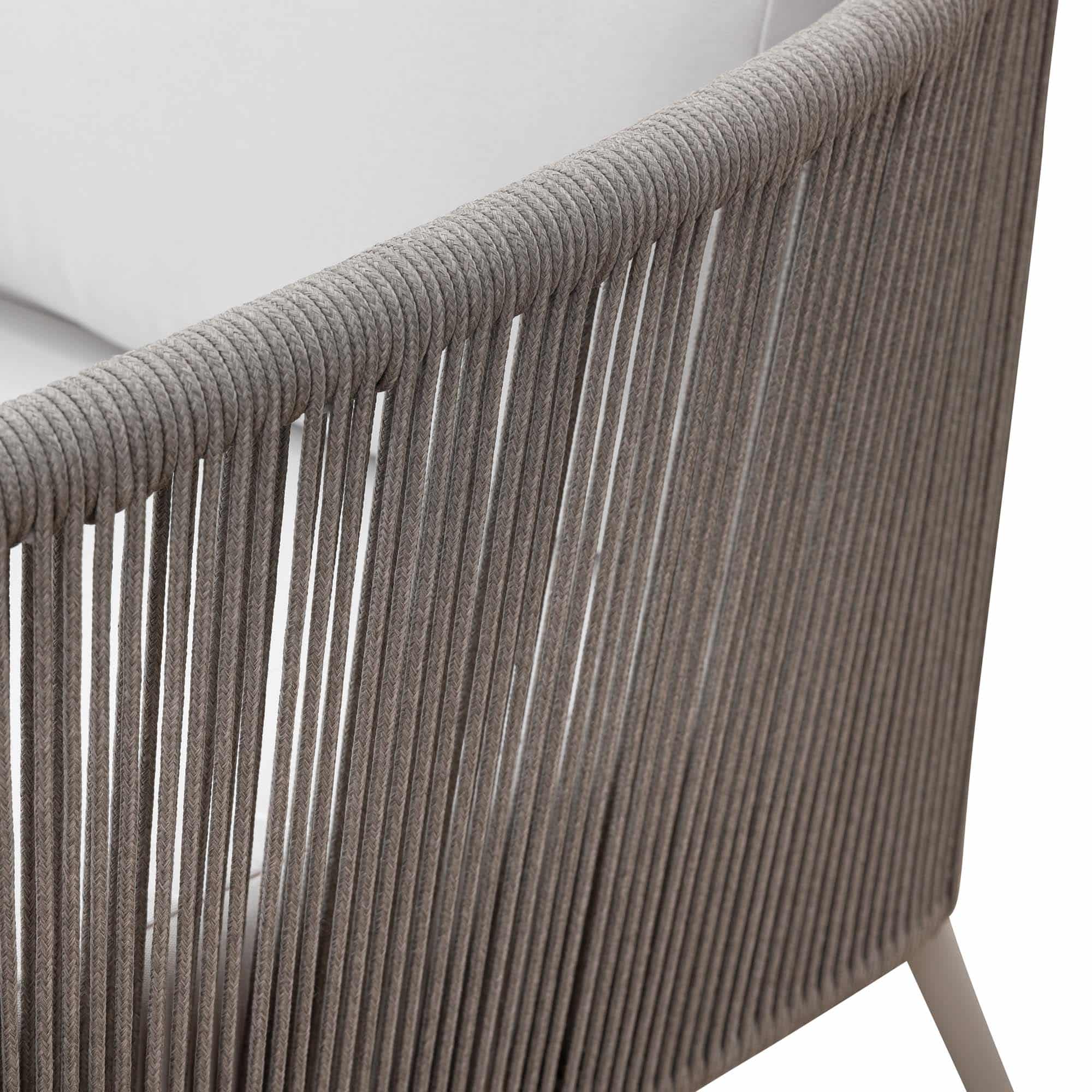 Capri Outdoor Armchair Taupe + White