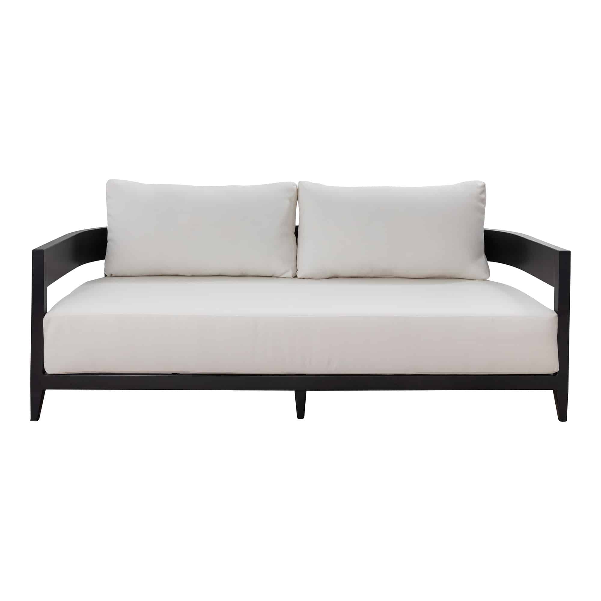 Rocco Outdoor Sofa Black + White
