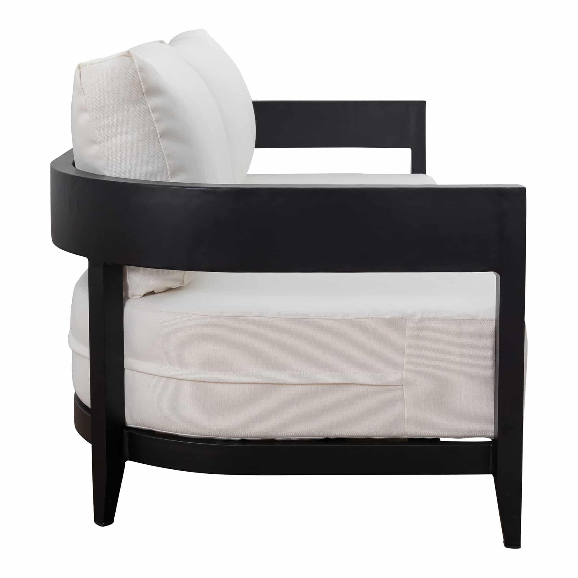 Rocco Outdoor Sofa Black + White