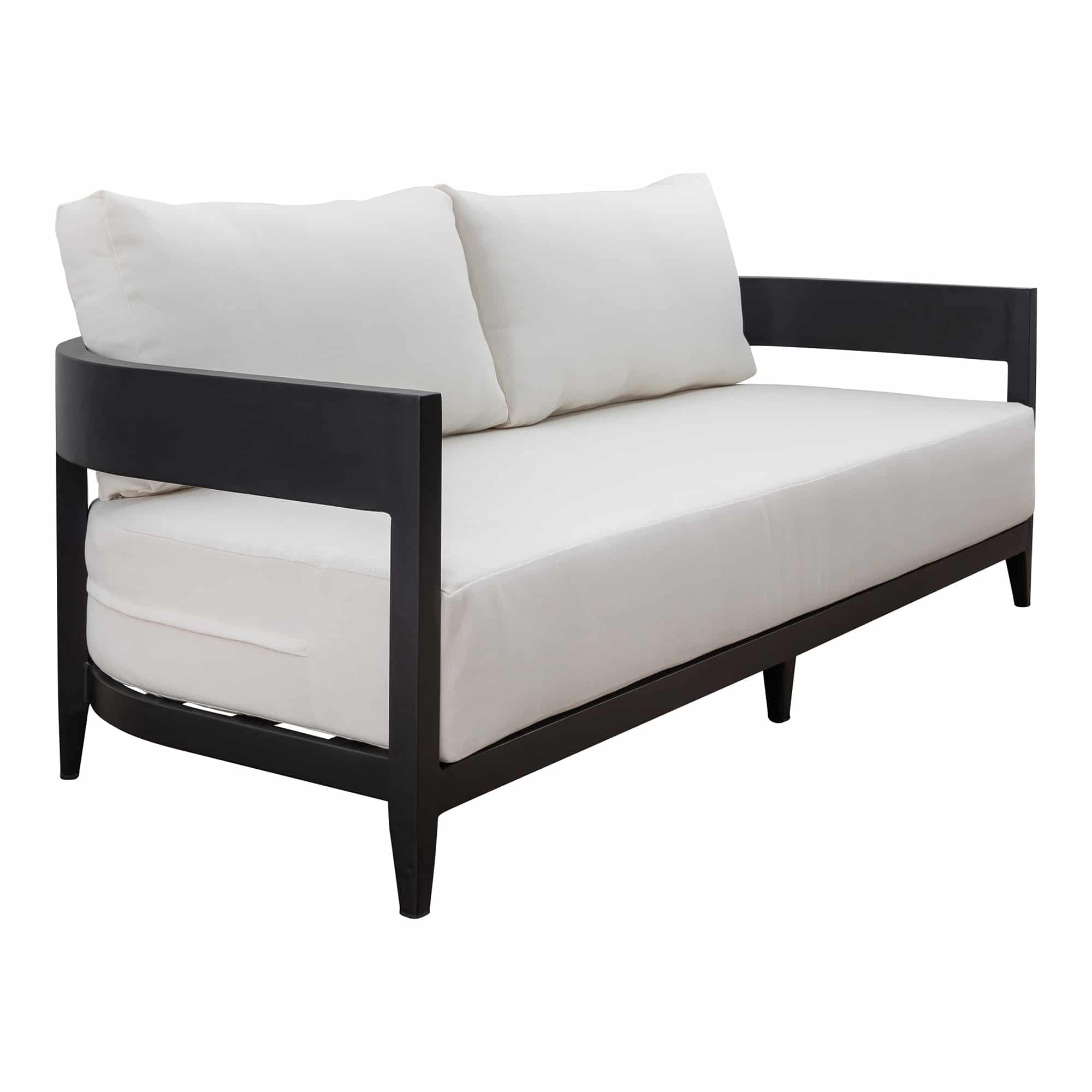 Rocco Outdoor Sofa Black + White