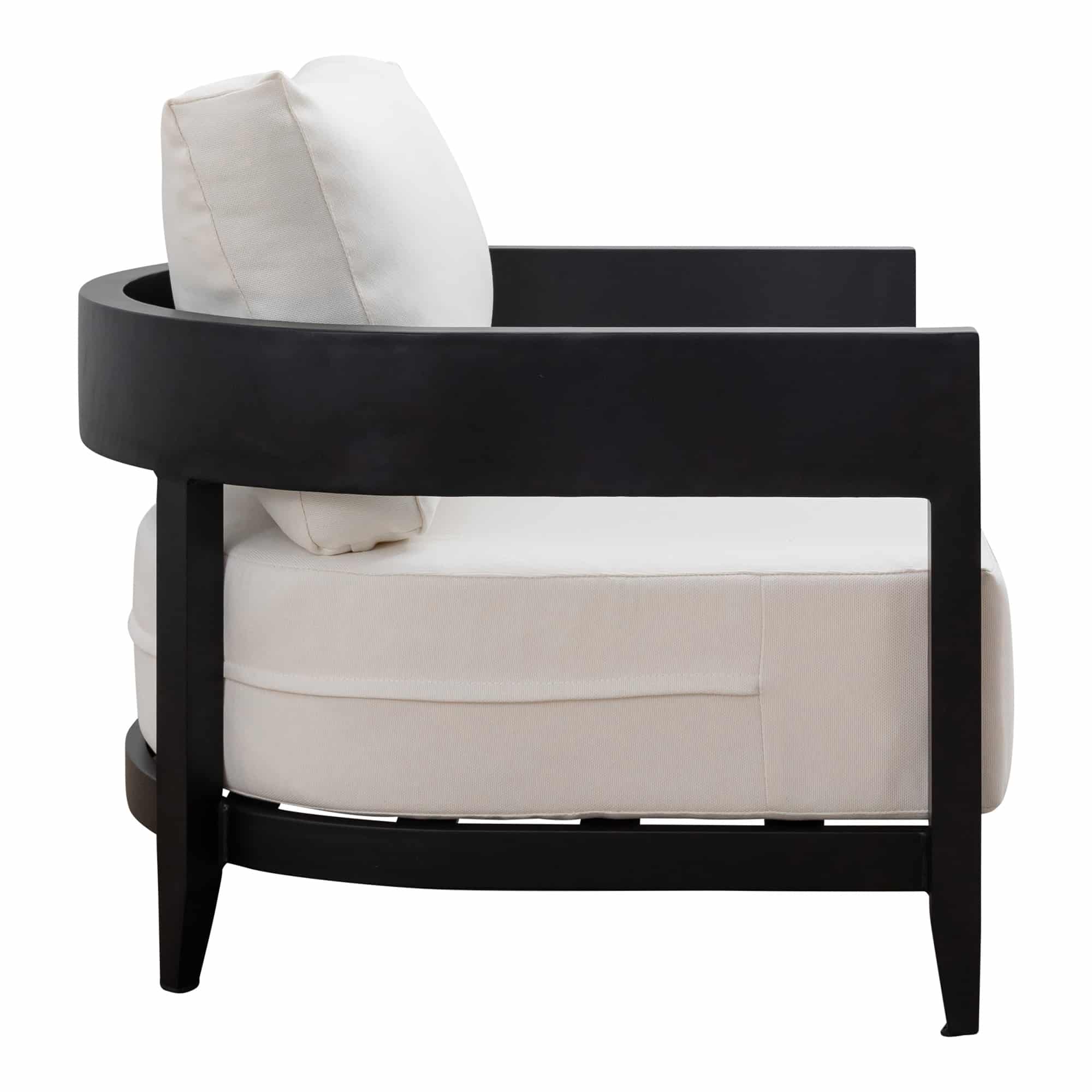Rocco Outdoor Armchair Black + White
