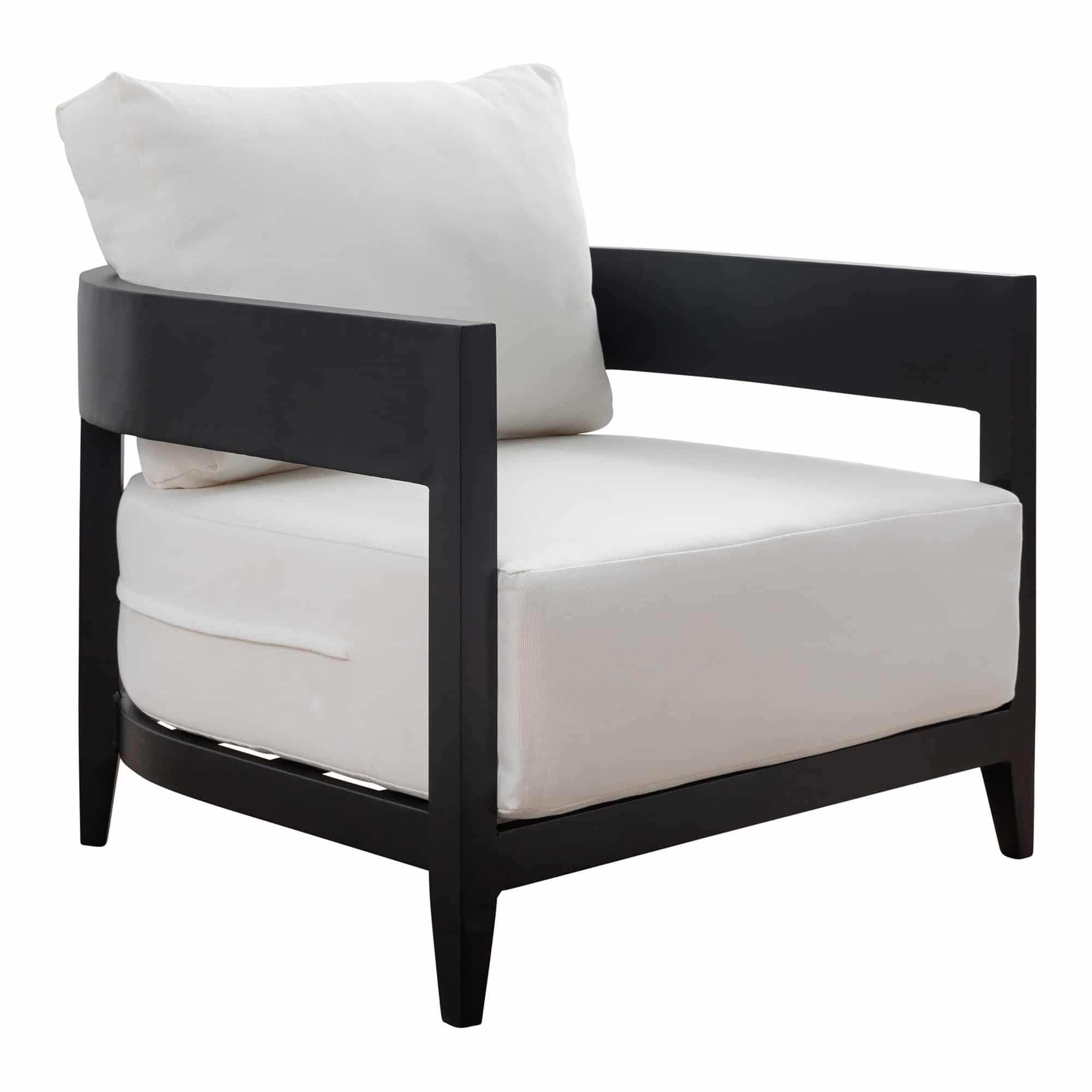 Rocco Outdoor Armchair Black + White