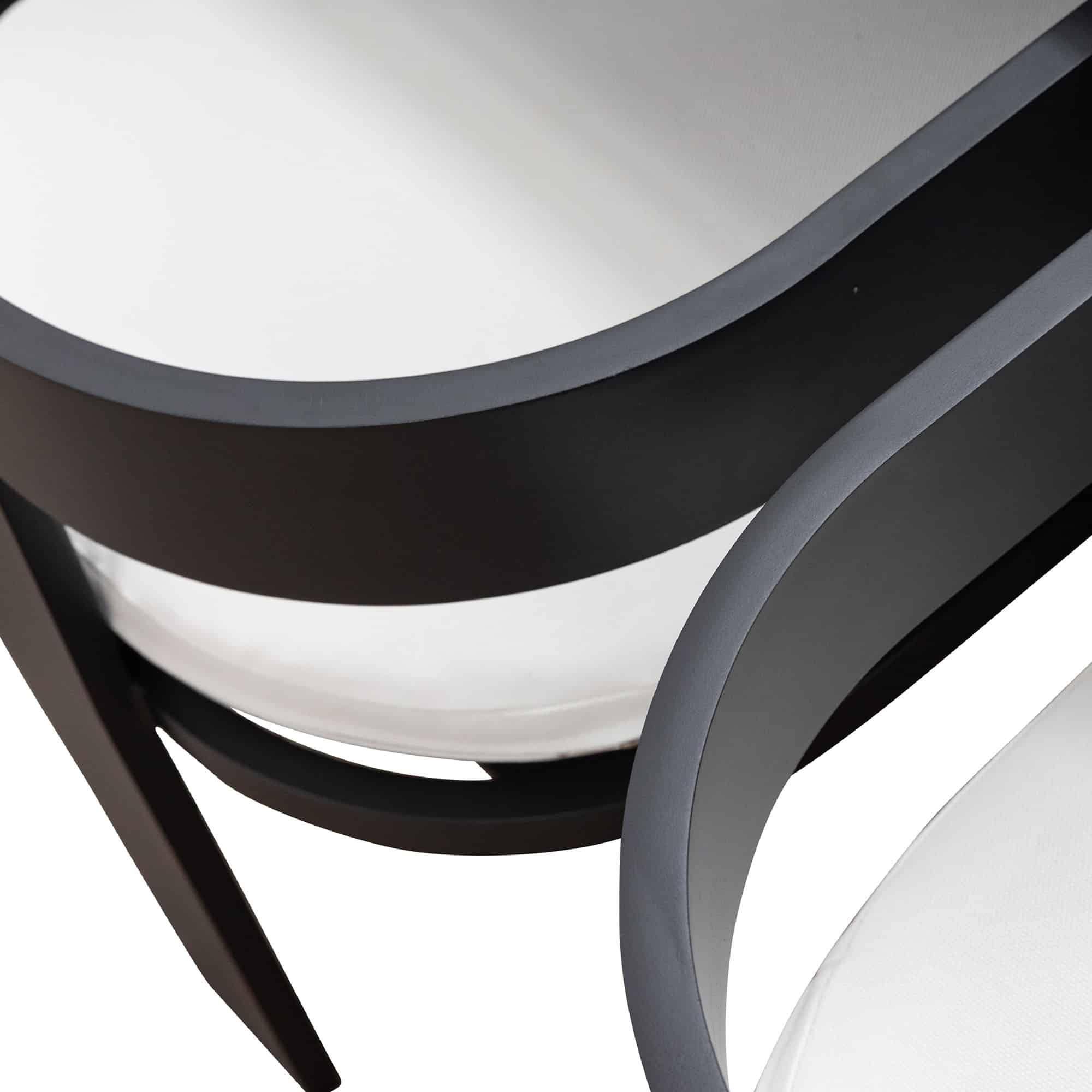 Rocco Outdoor Dining Chair Black + White