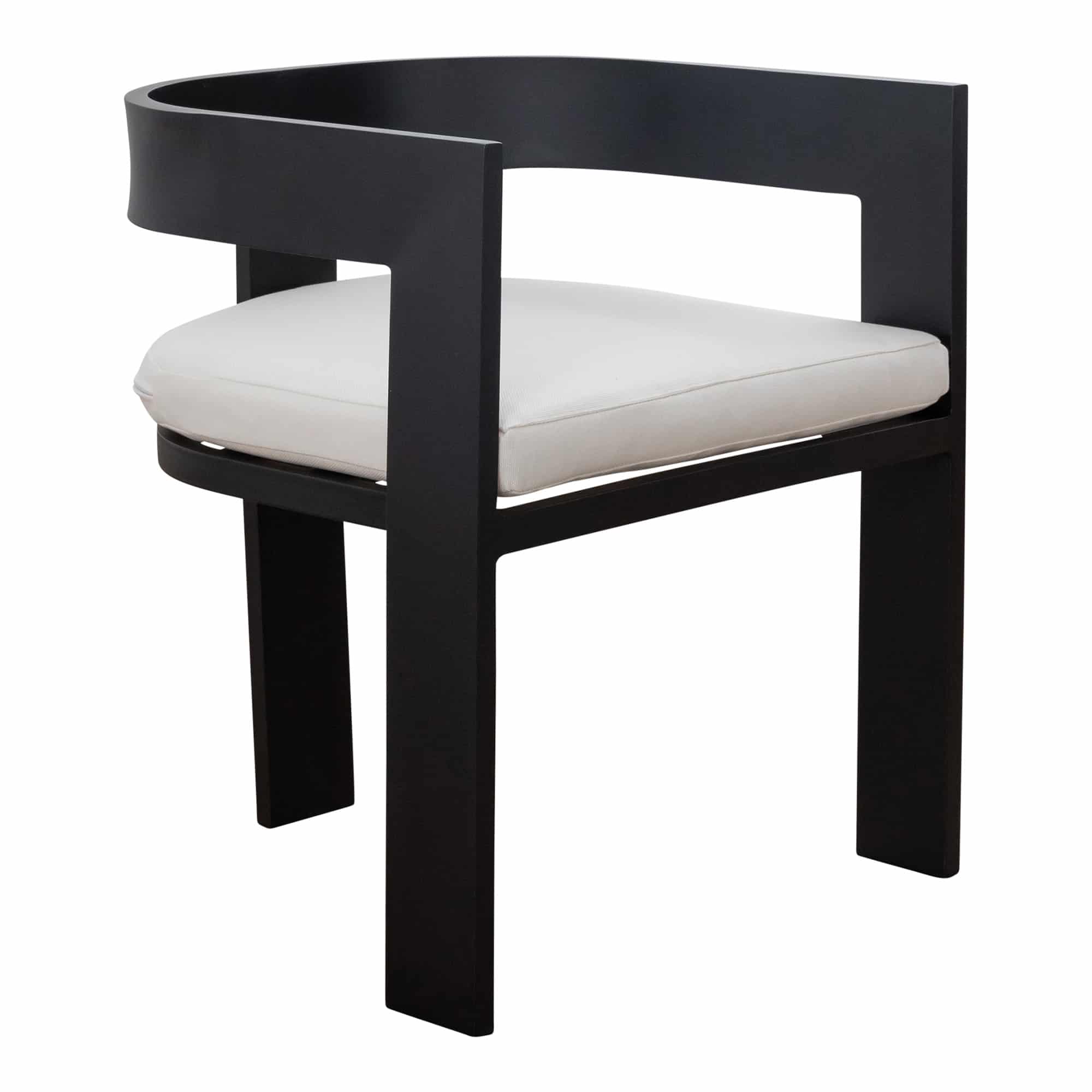 Rocco Outdoor Dining Chair Black + White