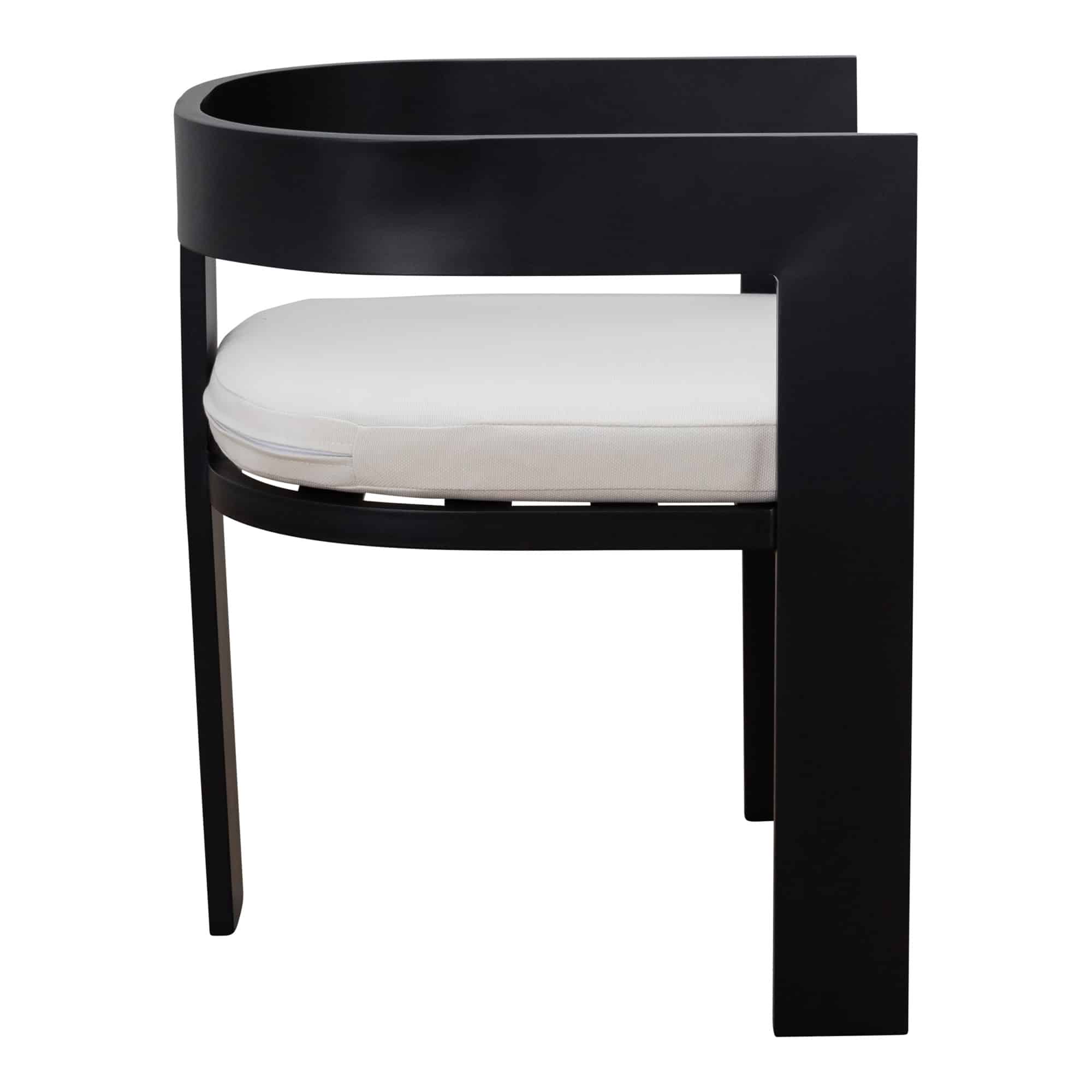 Rocco Outdoor Dining Chair Black + White