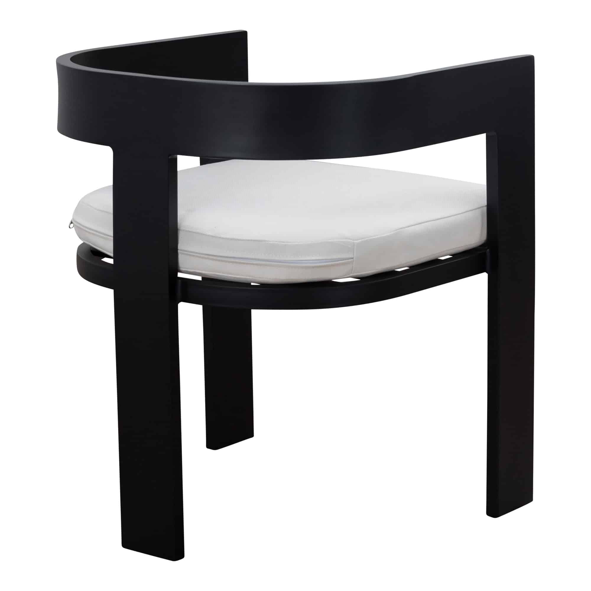 Rocco Outdoor Dining Chair Black + White