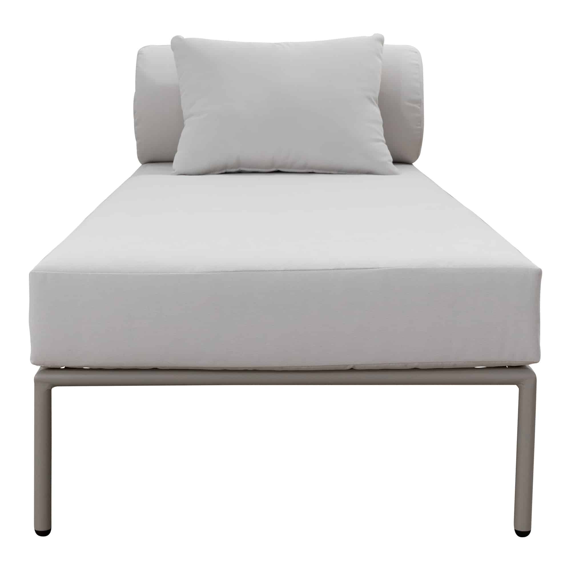 Capri Outdoor Sunlounger Taupe + White