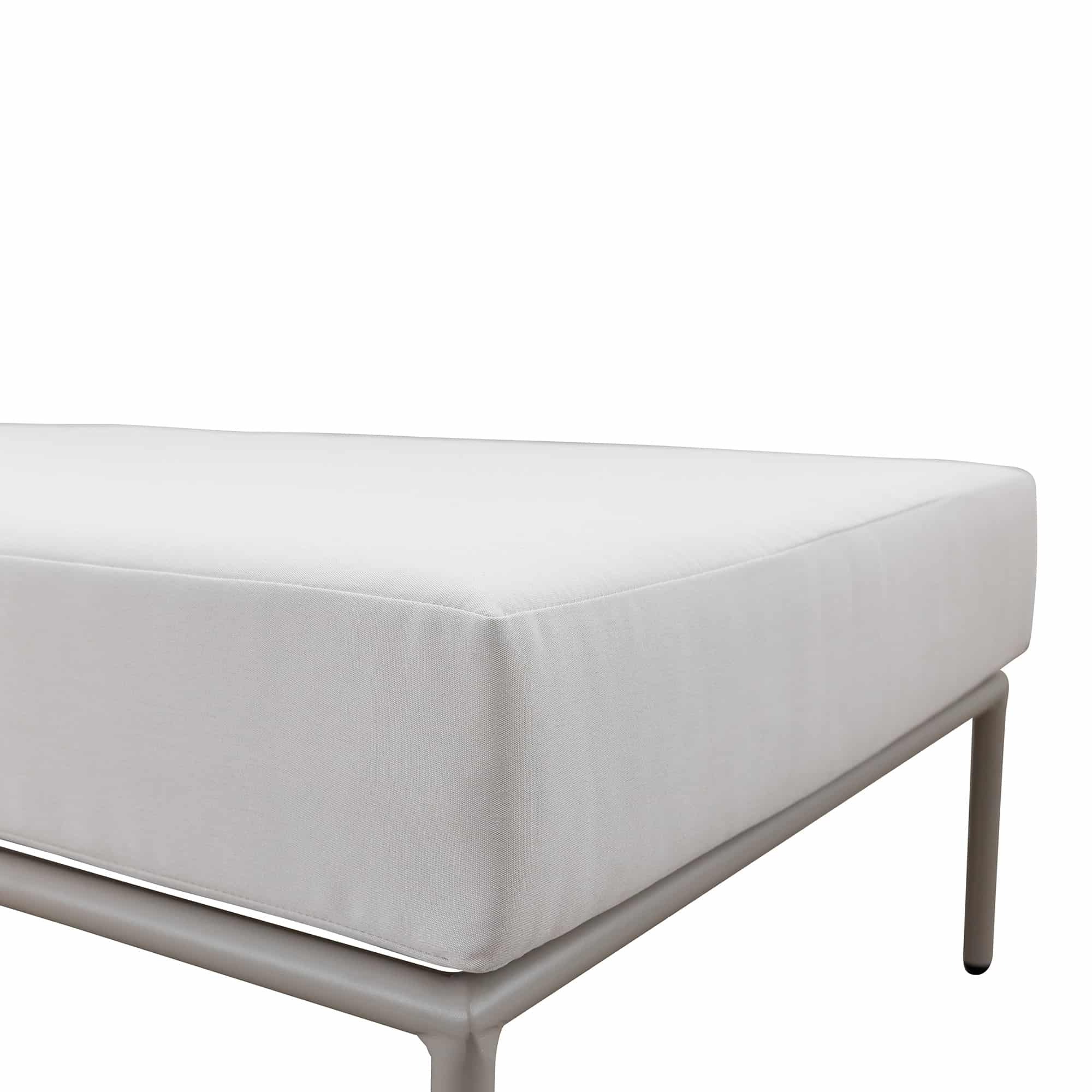 Capri Outdoor Sunlounger Taupe + White