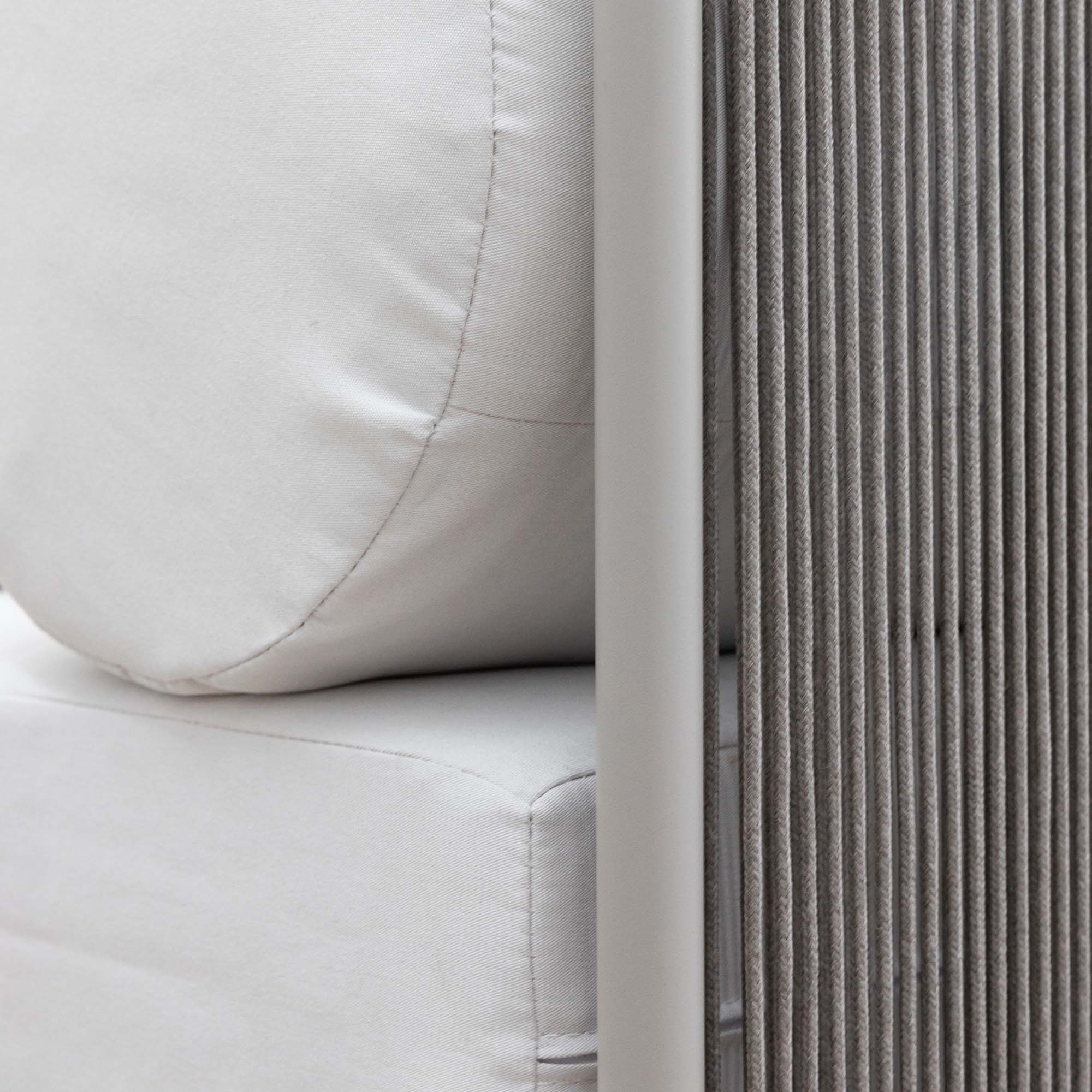 Capri Outdoor Sunlounger Taupe + White