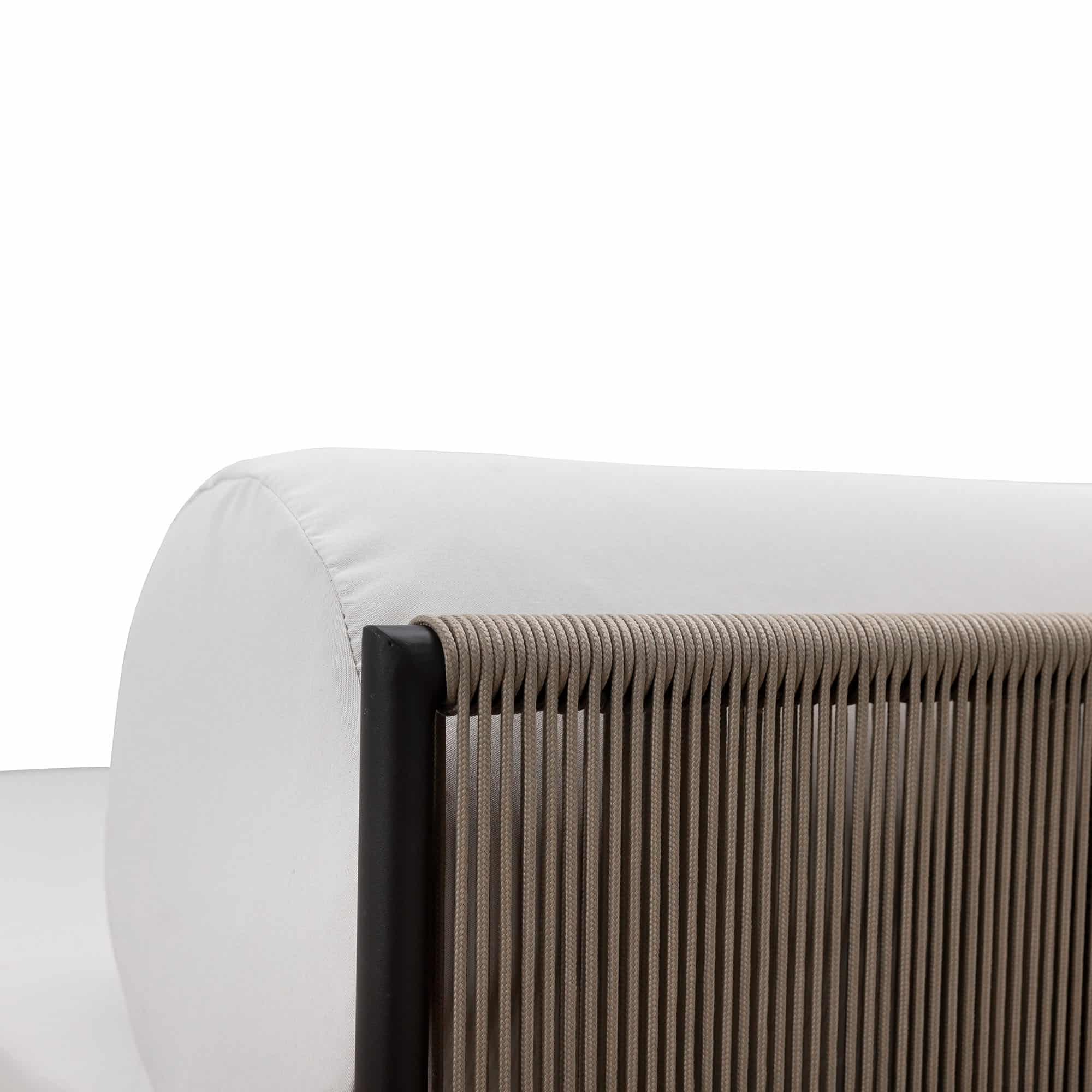 Laurent Outdoor Sunlounger Gunmetal + Beige