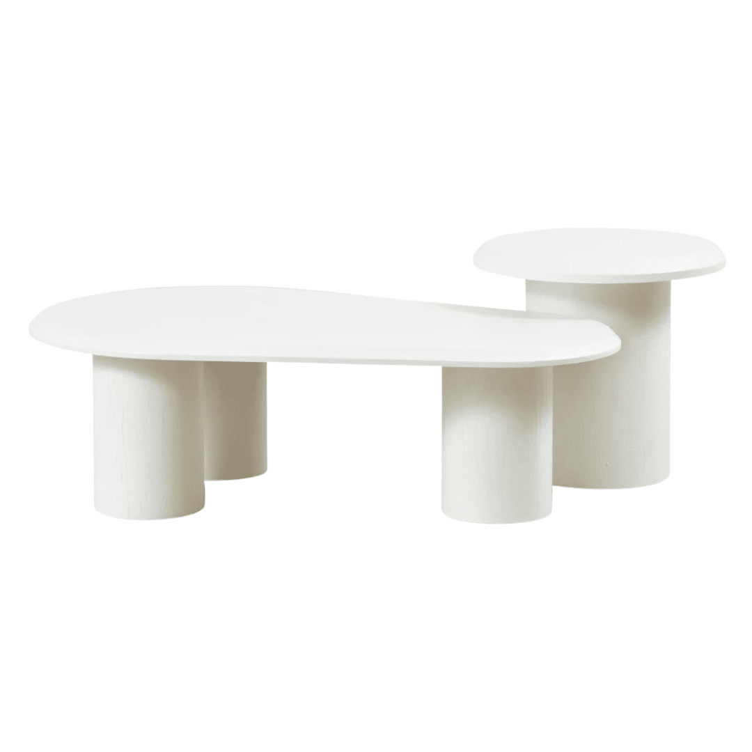 Jai Nested Coffee Table White